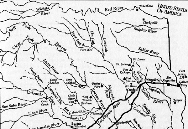 1839 Republic of Texas Map