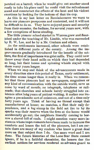 First Camp Meeting in Grayson County story from the book Indian Depredations in Texas by J. W. Wilbarger