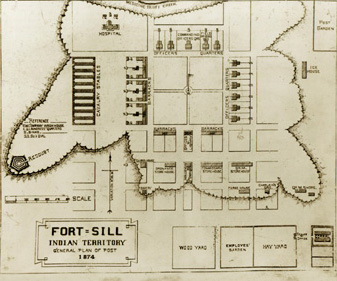 Early drawing of Fort Sill