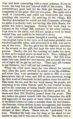 A Comanche Princess story from the book Indian Depredations in Texas by J. W. Wilbarger