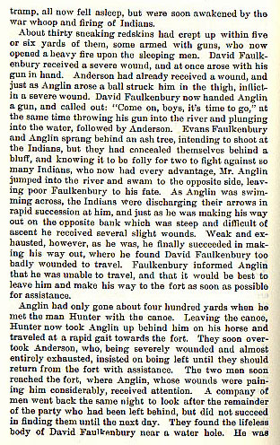 Anglin, Faulkenbury, Dauthet, Hunter and Anderson story from the book Indian Depredations in Texas by J. W. Wilbarger
