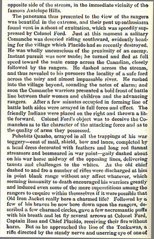 Battle of Antelope Hills story from the book Indian Depredations in Texas by J. W. Wilbarger