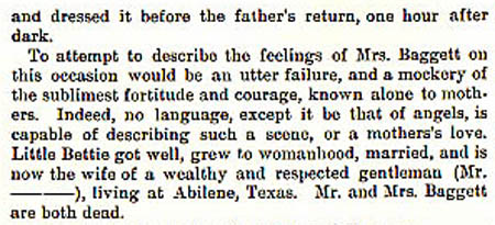 Baggett story by Wilbarger