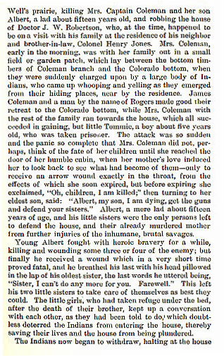 The Battle of Brushy story from the book Indian Depredations in Texas by J. W. Wilbarger