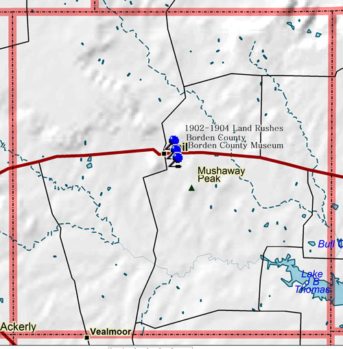 Map of Borden County Historic Sites