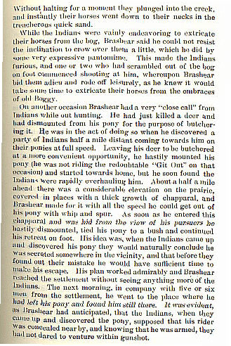 W.P. Brashear story from the book Indian Depredations in Texas by J. W. Wilbarger
