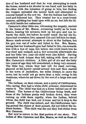 Cameron and Mason Masacre story from the book Indian Depredations in Texas by J. W. Wilbarger