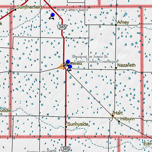 Map of Castro County