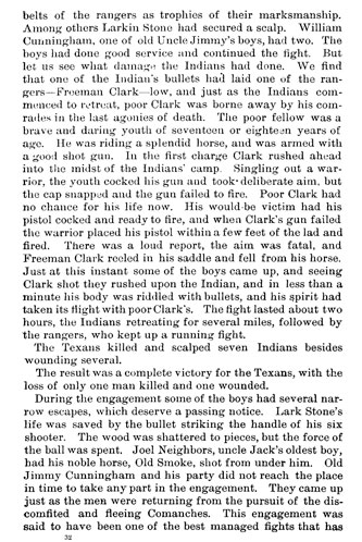 Cedar Gap Raid story from the book Indian Depredations in Texas by J. W. Wilbarger