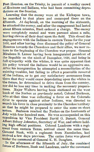 Cherokee War story from the book Indian Depredations in Texas by J. W. Wilbarger
