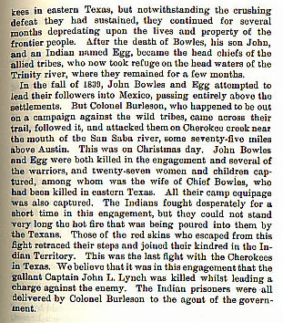 Cherokee War story from the book Indian Depredations in Texas by J. W. Wilbarger