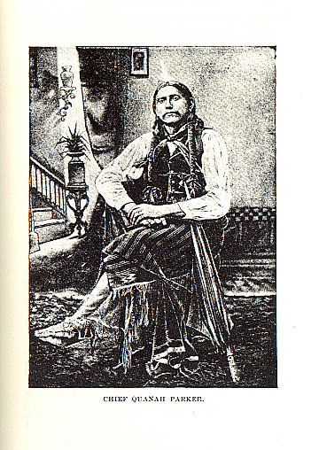 Chief Quanah Parker picture from the book Indian Depredations in Texas by J. W. Wilbarger