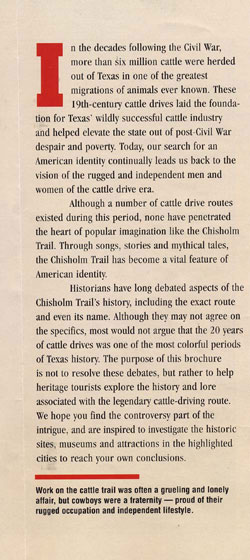 Chisholm Trail Brochure