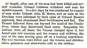 Colonel Coleman story from the book Indian Depredations in Texas by J. W. Wilbarger