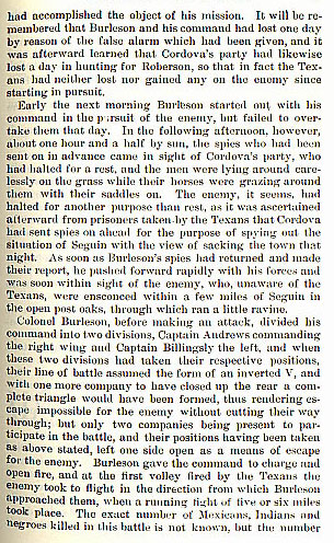 Cordova Fight story from the book Indian Depredations in Texas by J. W. Wilbarger