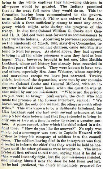 Council House Fight in San Antonio story from the book Indian Depredations in Texas by J. W. Wilbarger