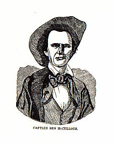 Captain Ben McCulloch picture from the book Indian Depredations in Texas by J. W. Wilbarger