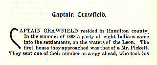 Captain Crawfield story from the book Indian Depredations in Texas by J. W. Wilbarger