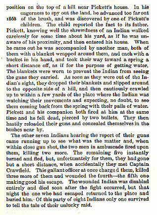 Captain Crawfield story from the book Indian Depredations in Texas by J. W. Wilbarger