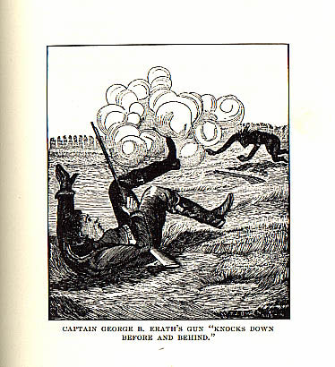 Captain George B. Erath's Gun "Knocks Down Before and Behind" picture from the book Indian Depredations in Texas by J. W. Wilbarger