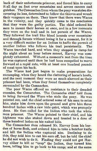Captain Harvey story from the book Indian Depredations in Texas by J. W. Wilbarger