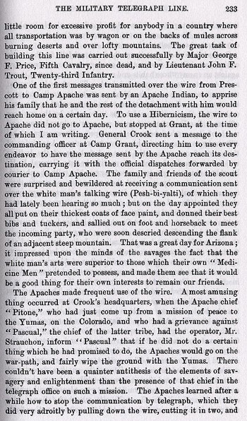 Story of the Hanging of Cochise from the book On the Border with Crook