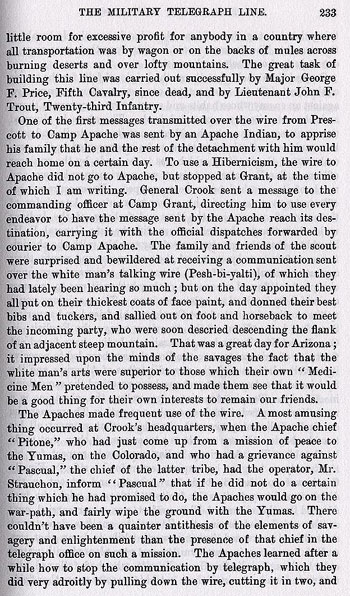 Story of the Hanging of Cochise from the book On the Border with Crook