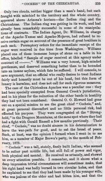 Story of the Hanging of Cochise from the book On the Border with Crook