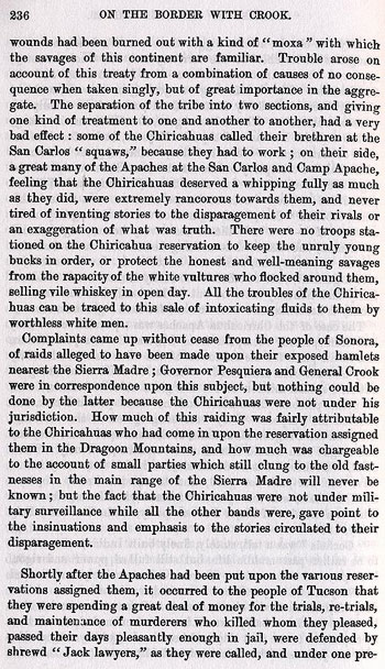 Story of the Hanging of Cochise from the book On the Border with Crook