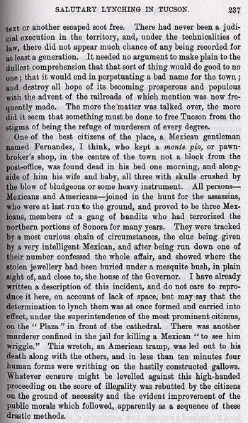 Story of the Hanging of Cochise from the book On the Border with Crook