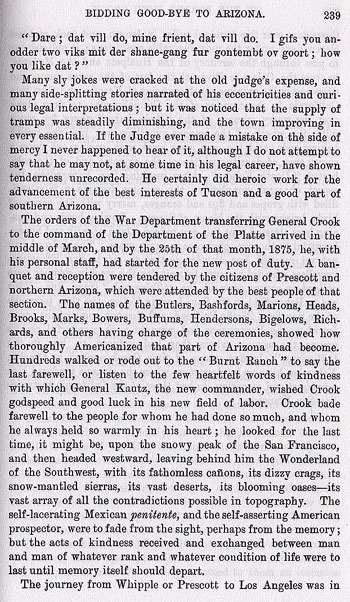 Story of the Hanging of Cochise from the book On the Border with Crook