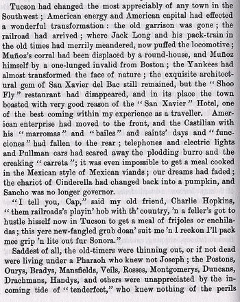 An 1882 description of Tucson from the book On the Border with Crook