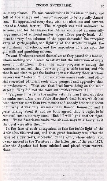 Tucson Story from the book On the Border with Crook