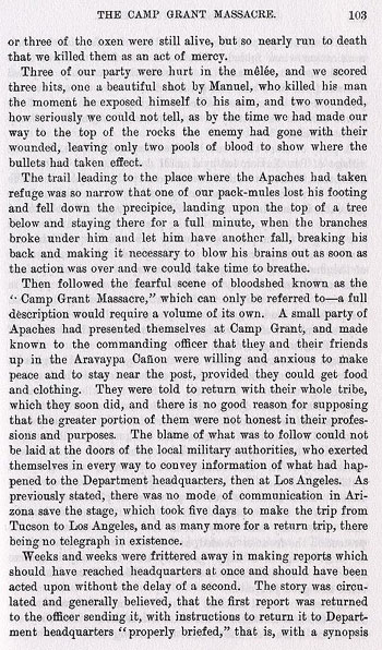 Fort Grant Story from the book On the Border with Crook