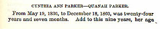 Cynthia Ann Parker - Quanah Parker story from the book Indian Depredations in Texas by J. W. Wilbarger