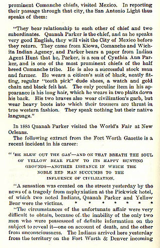 Cynthia Ann Parker - Quanah Parker story from the book Indian Depredations in Texas by J. W. Wilbarger