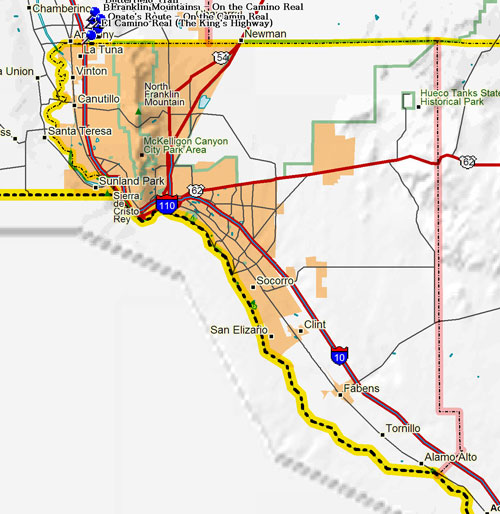 Map of El Paso County Historic Sites