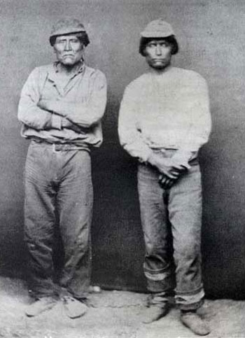 Picture of Schenchin and Captain Jack in Leg Irons