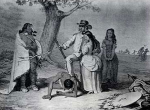 Picture of Daniel Boone Rescuing Captives from Indians