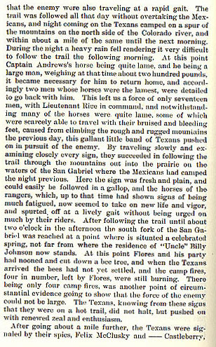 The Flores Fight story from the book Indian Depredations in Texas by J. W. Wilbarger