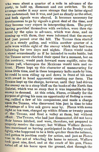The Flores Fight story from the book Indian Depredations in Texas by J. W. Wilbarger