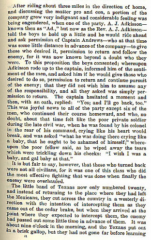 The Flores Fight story from the book Indian Depredations in Texas by J. W. Wilbarger