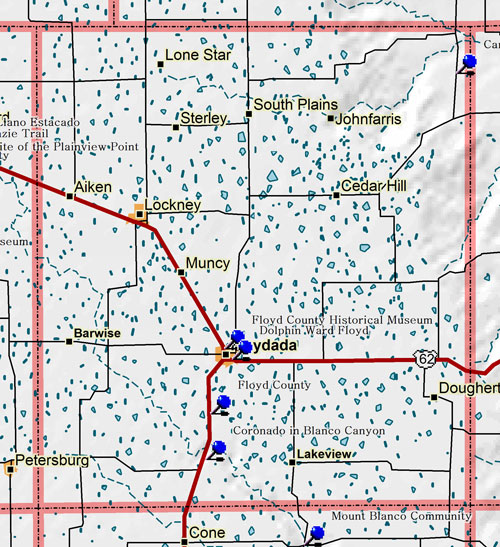 Map of Floyd County Historic Sites