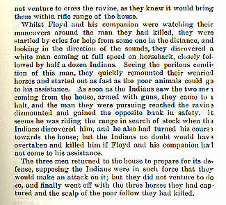J. Floyd story from the book Indian Depredations in Texas by J. W. Wilbarger