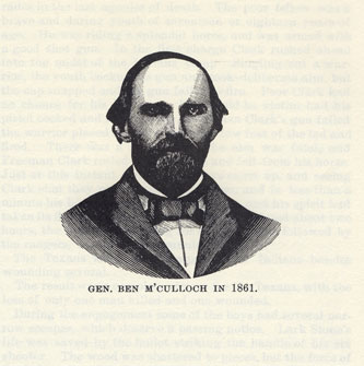Gen. M'Culloch in 1861 picture from the book Indian Depredations in Texas by J. W. Wilbarger