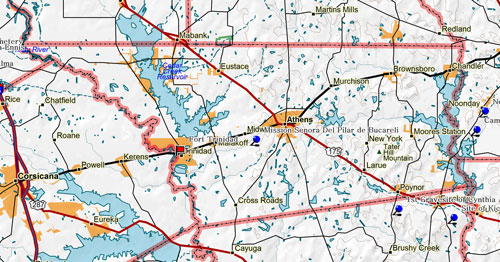 Map of Henderson County Historic Sites