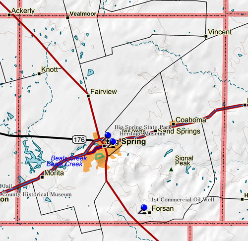 Map of Howard County Historic Sites