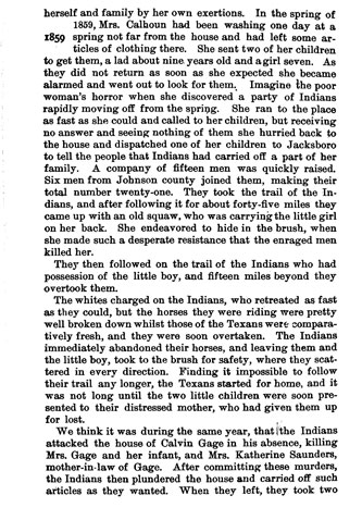 Murders in Jack County story from the book Indian Depredations in Texas by J. W. Wilbarger