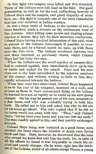 Colonel Jack Hays story from the book Indian Depredations in Texas by J. W. Wilbarger