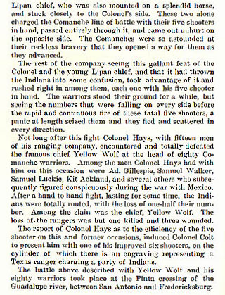 Colonel Jack Hays story from the book Indian Depredations in Texas by J. W. Wilbarger